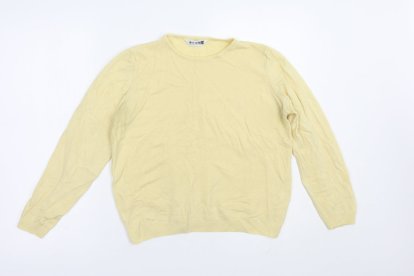 Womens UK Size M Marks and Spencer Yellow Pullover Jumper