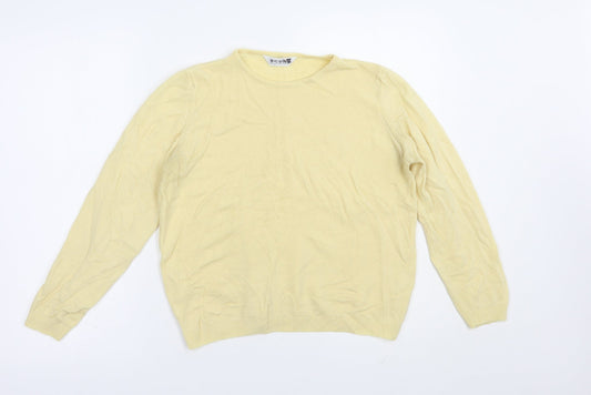 Womens UK Size M Marks and Spencer Yellow Pullover Jumper