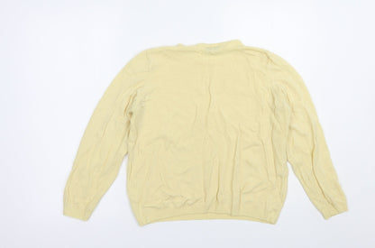 Womens UK Size M Marks and Spencer Yellow Pullover Jumper
