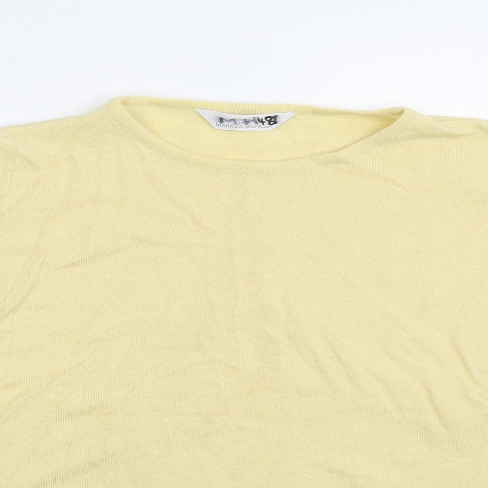 Womens UK Size M Marks and Spencer Yellow Pullover Jumper