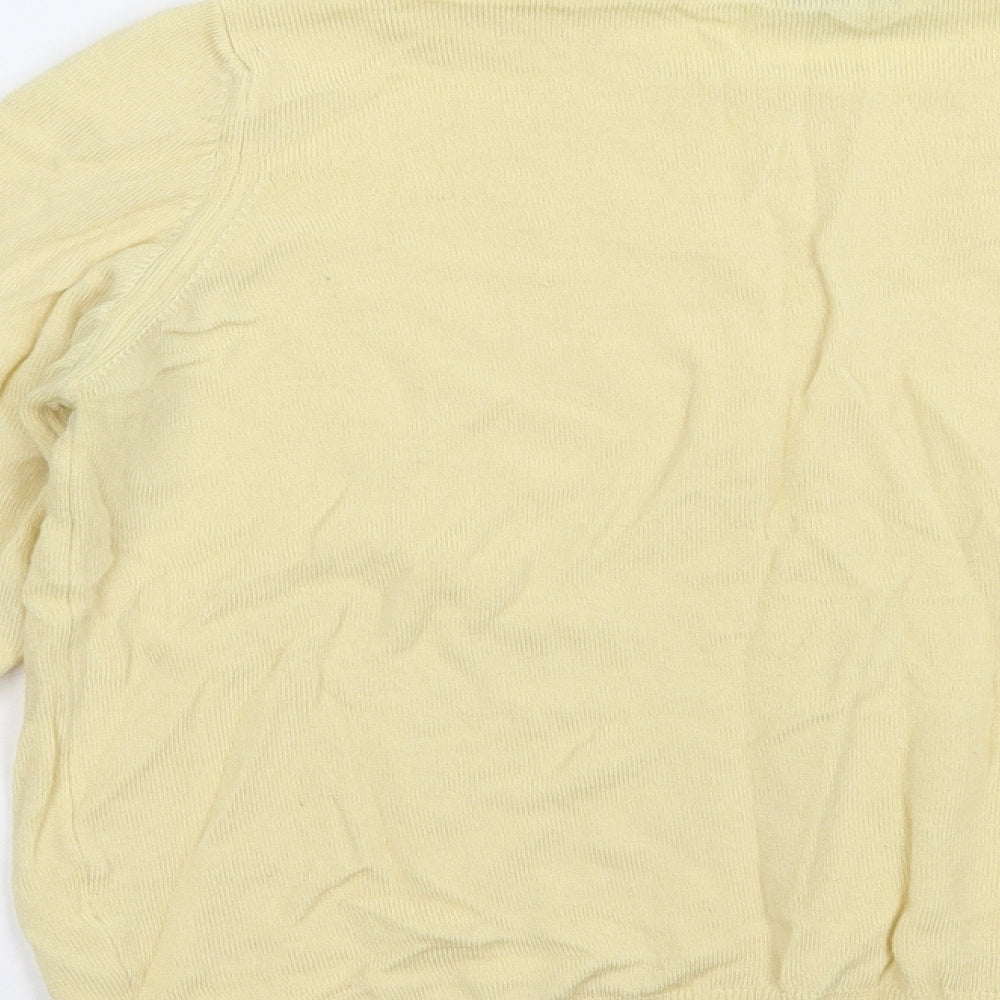 Womens UK Size M Marks and Spencer Yellow Pullover Jumper