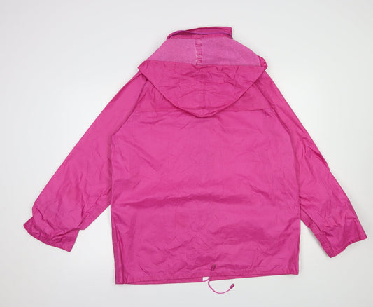 Alpine Trek Womens Pink   Rain Coat Jacket Size L  Zip