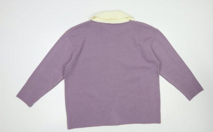 Womens UK Size L Insight Purple Full Zip Jumper