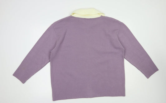 Womens UK Size L Insight Purple Full Zip Jumper