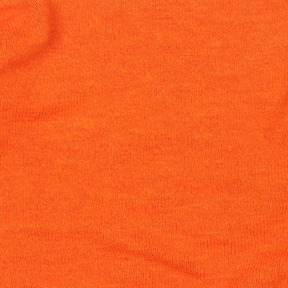 M&Co Girls Orange Round Neck  Acrylic Pullover Jumper Size 9-10 Years   - Live Your Dream,