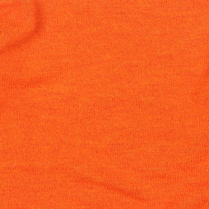 M&Co Girls Orange Round Neck  Acrylic Pullover Jumper Size 9-10 Years   - Live Your Dream,