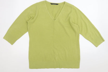 Womens UK Size 16 essence Green Pullover Jumper