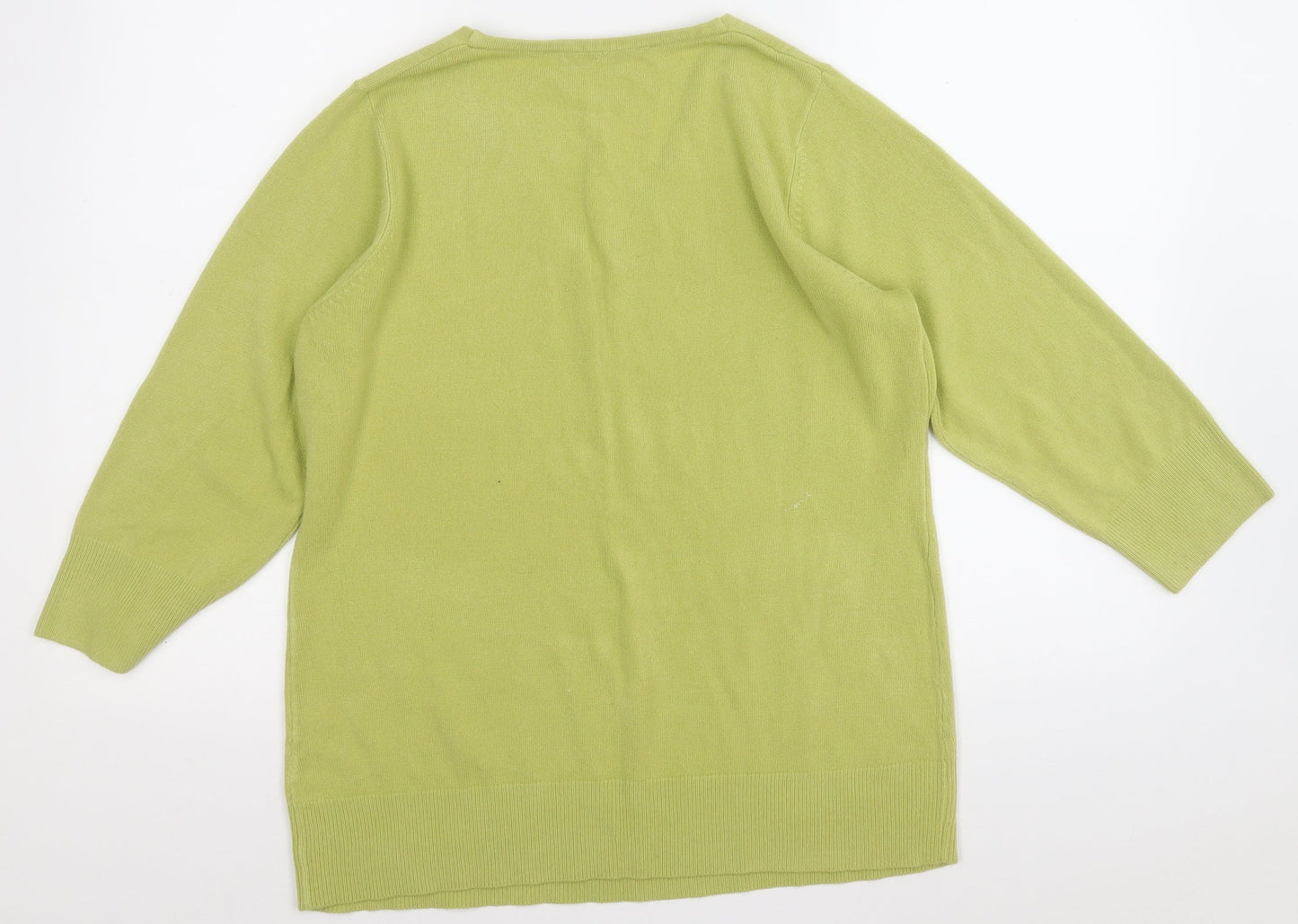 Womens UK Size 16 essence Green Pullover Jumper