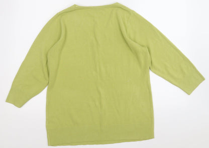 Womens UK Size 16 essence Green Pullover Jumper