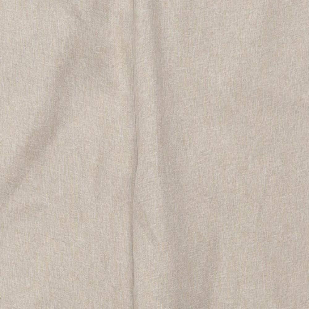 BM Womens Beige  Polyester Capri Trousers Size 12 L26 in Regular