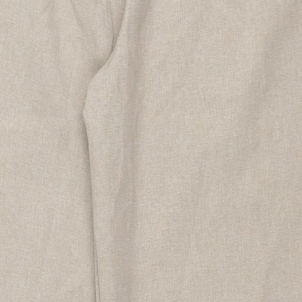 BM Womens Beige  Polyester Capri Trousers Size 12 L26 in Regular