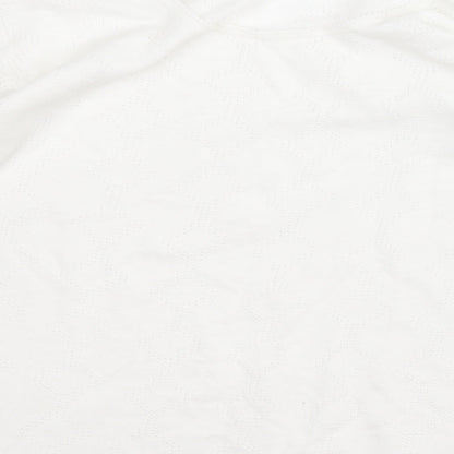 Womens UK Size M Preworn White Pullover Jumper