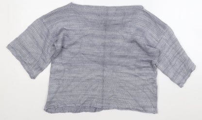 Womens UK Size S Preworn Grey Pullover Jumper