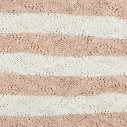 George Womens Beige Round Neck Striped Wool Pullover Jumper Size 12