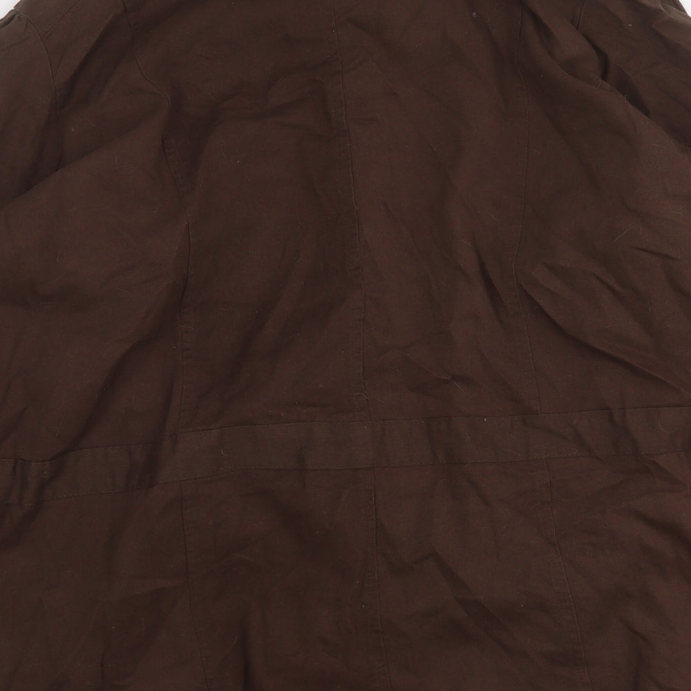 Casual Comfort Womens Brown  Cotton Shirt Dress  Size L  Round Neck