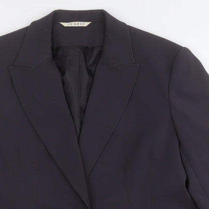 George Womens Grey   Jacket Blazer Size 14  Button