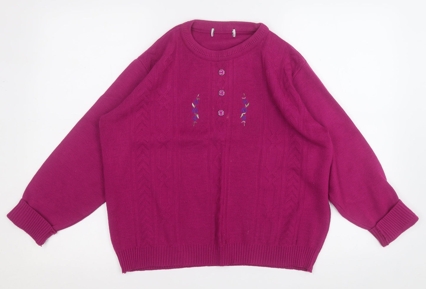 Womens UK Size 14 Preworn Purple Pullover Jumper