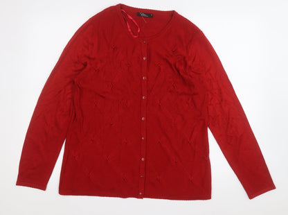 Womens UK Size M BM Red Pullover Jumper