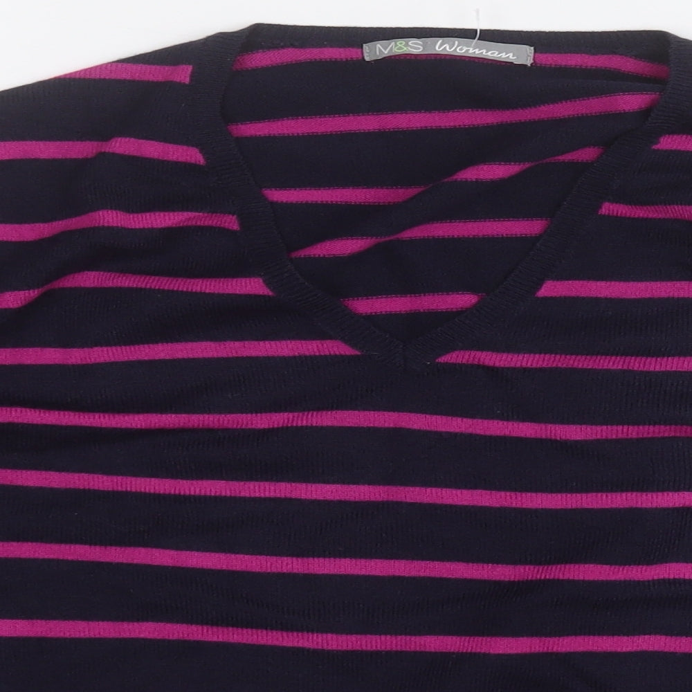 Womens UK Size 12 Marks and Spencer Purple Pullover Jumper