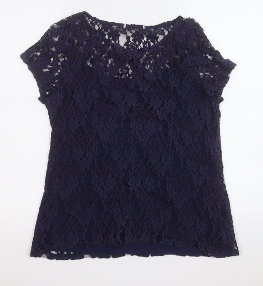 Womens UK Size 14 Preworn Blue Pullover Jumper