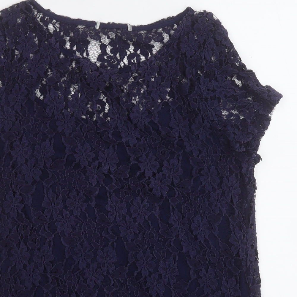Womens UK Size 14 Preworn Blue Pullover Jumper
