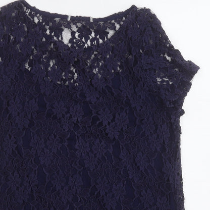 Womens UK Size 14 Preworn Blue Pullover Jumper