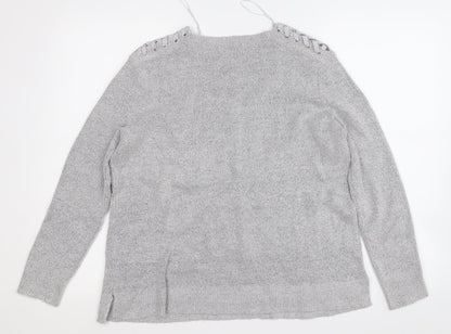 Womens UK Size 10 Marks and Spencer Grey Pullover Jumper