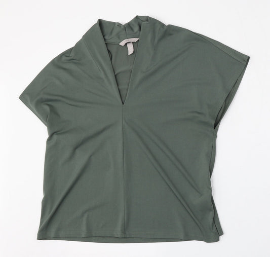 Womens UK Size M H&M Green Pullover Jumper