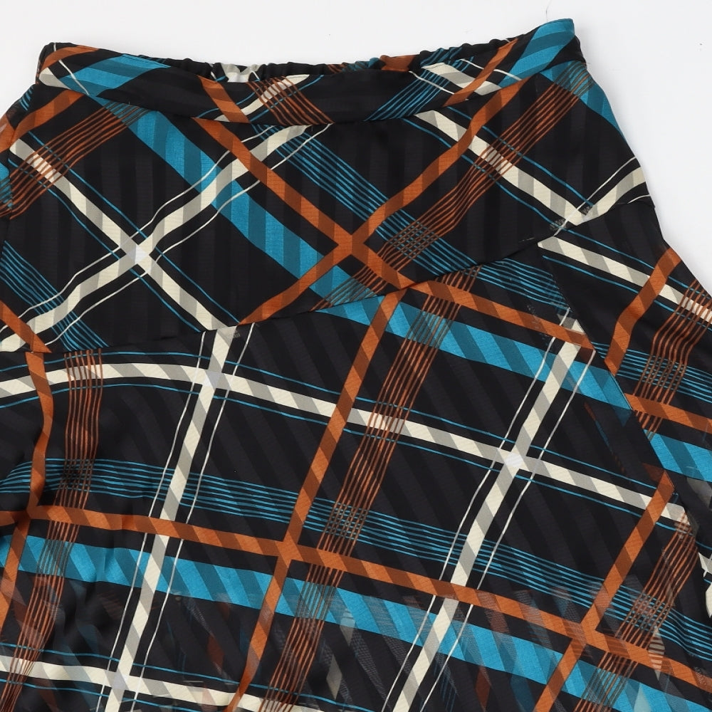 George Womens Multicoloured Check Polyester Skater Skirt Size 12