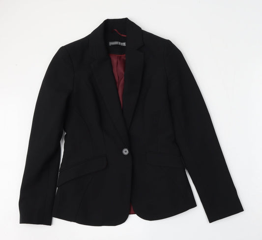 Atmosphere Womens Black  Polyester Jacket Blazer Size 10