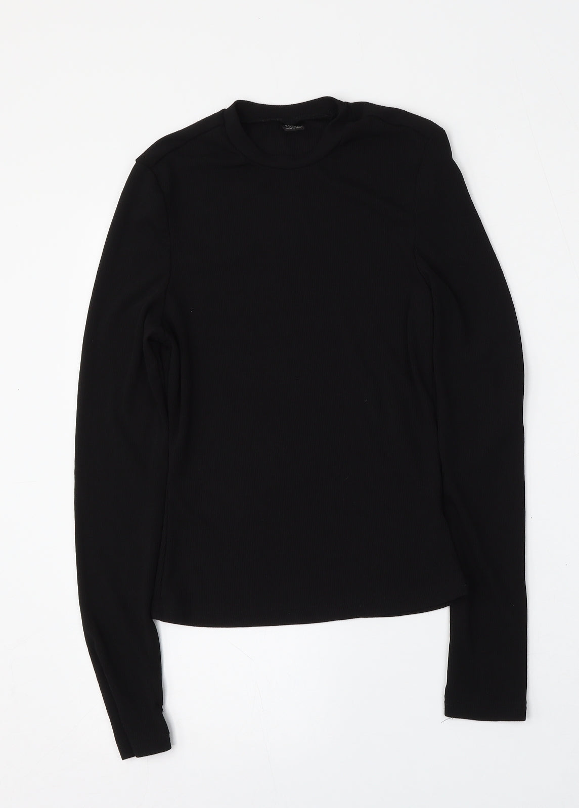 SheIn Womens Black Round Neck  Polyester Pullover Jumper Size L