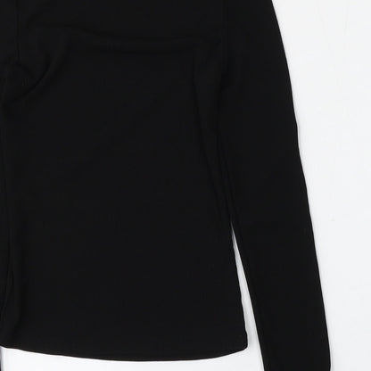 SheIn Womens Black Round Neck  Polyester Pullover Jumper Size L