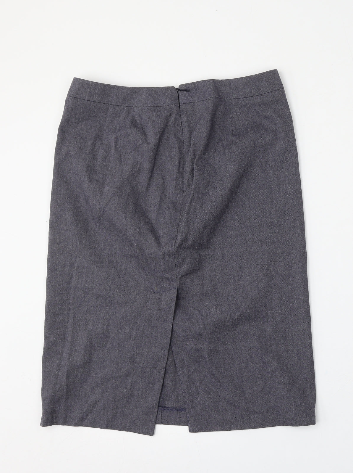 Marks and Spencer Womens Blue  Polyester Straight & Pencil Skirt Size 12