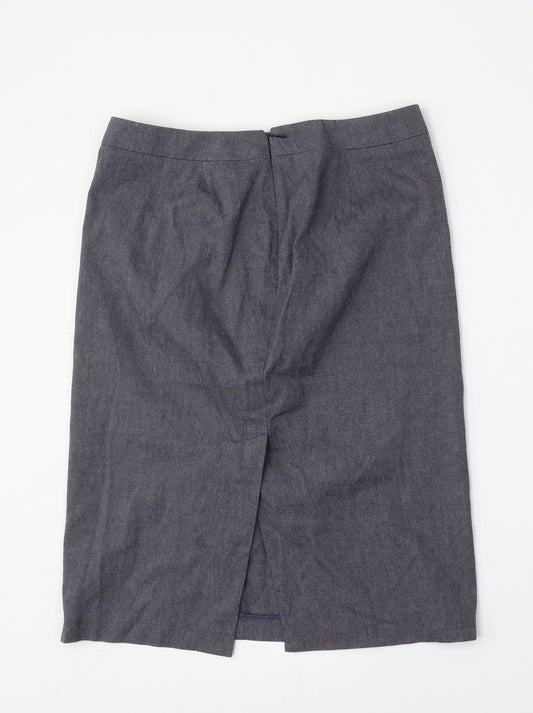 Marks and Spencer Womens Blue  Polyester Straight & Pencil Skirt Size 12