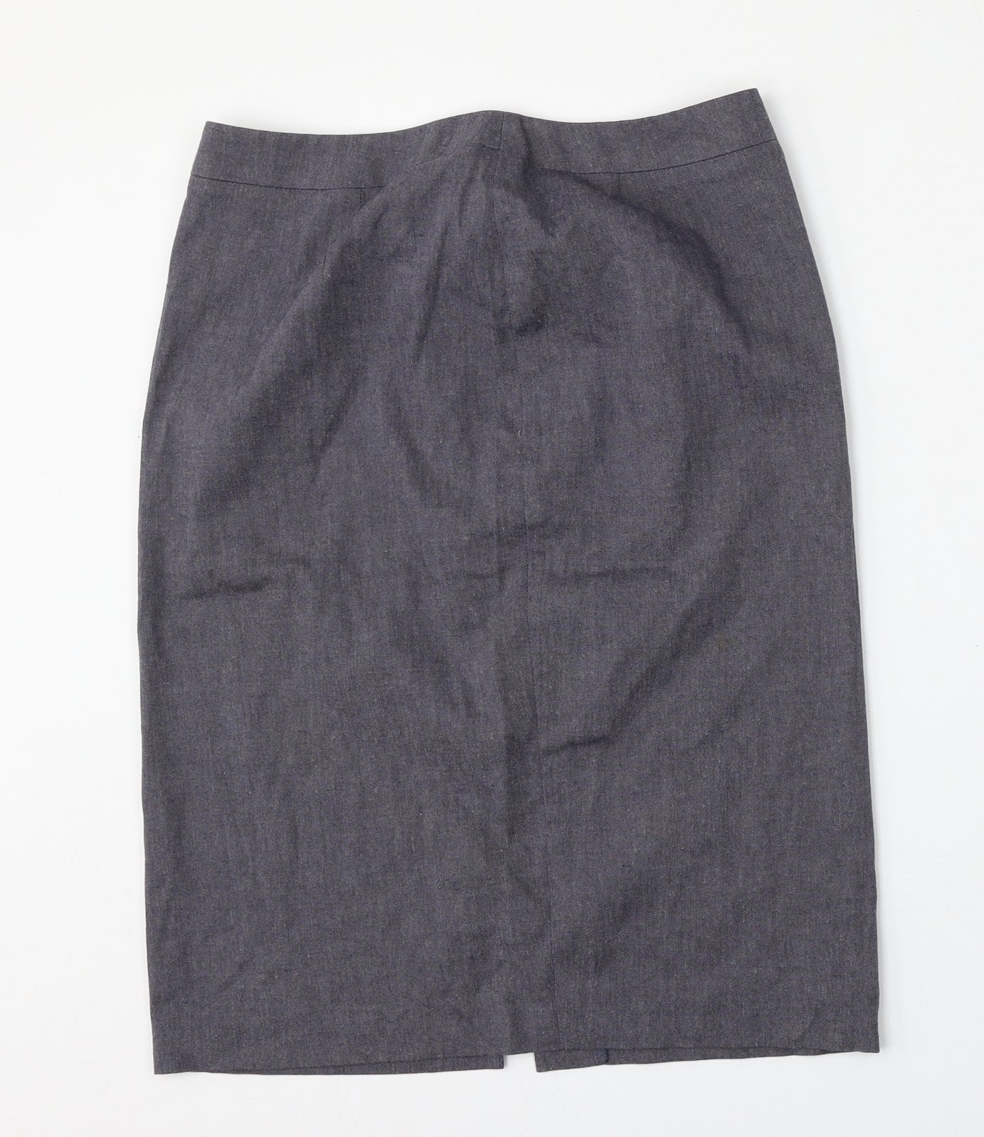 Marks and Spencer Womens Blue  Polyester Straight & Pencil Skirt Size 12