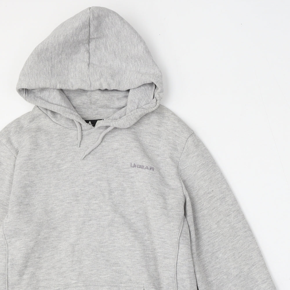 Womens UK Size 10 LA Gear Grey Pullover Hoodie