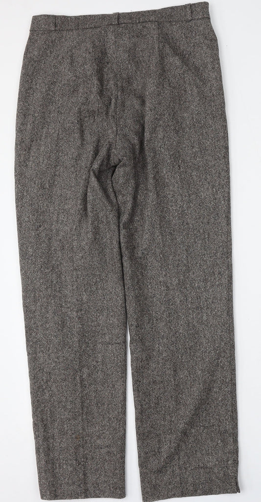 Preworn Womens Brown  Polyester Trousers  Size 30 L30 in Regular Button