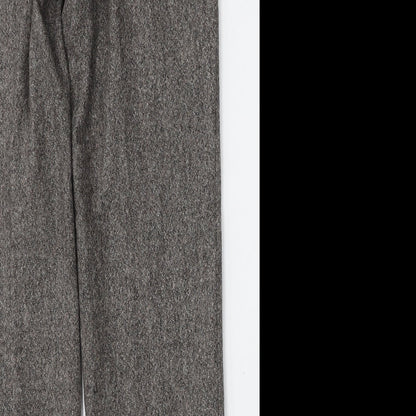 Preworn Womens Brown  Polyester Trousers  Size 30 L30 in Regular Button