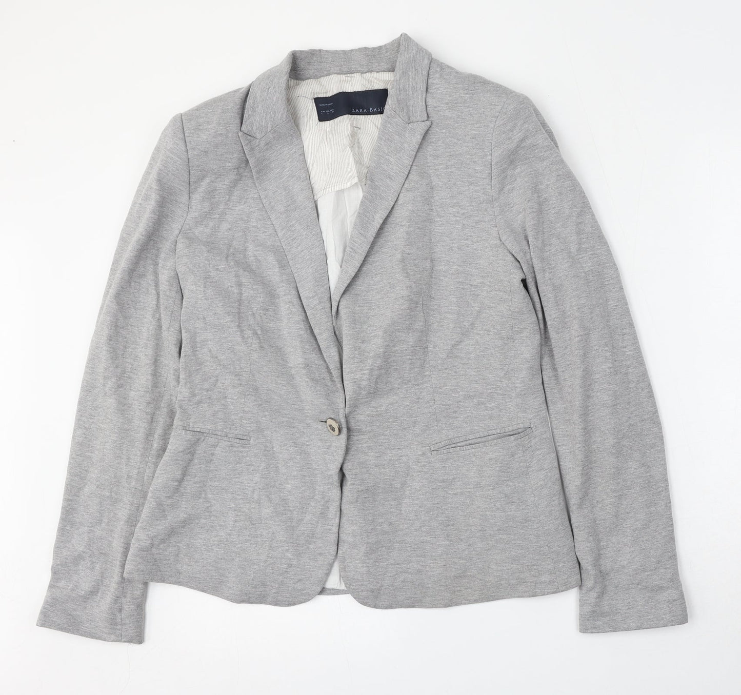 New Look Womens Grey  Cotton Jacket Blazer Size L