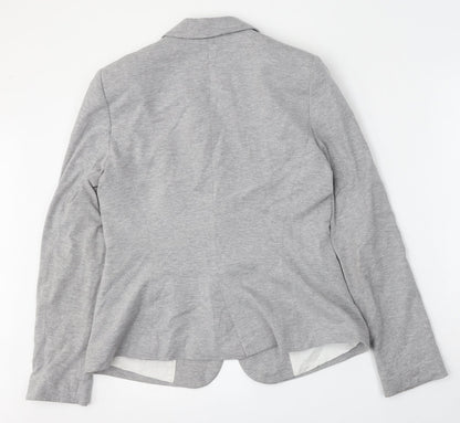 New Look Womens Grey  Cotton Jacket Blazer Size L