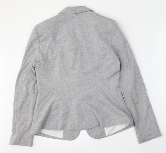 New Look Womens Grey  Cotton Jacket Blazer Size L