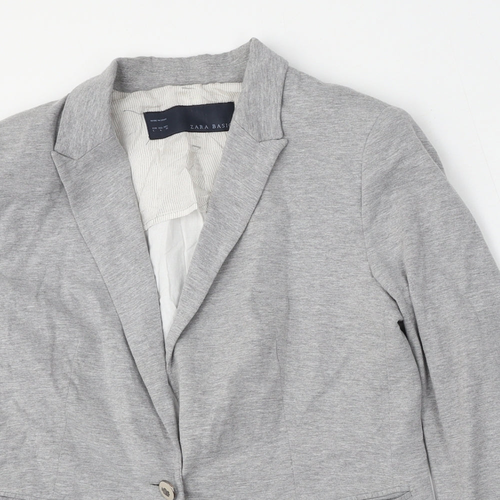 New Look Womens Grey  Cotton Jacket Blazer Size L