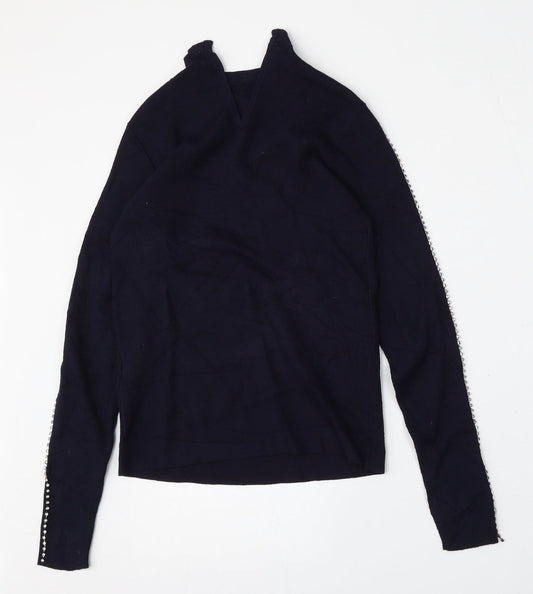 Womens UK Size 6 Warehouse Blue Pullover Jumper
