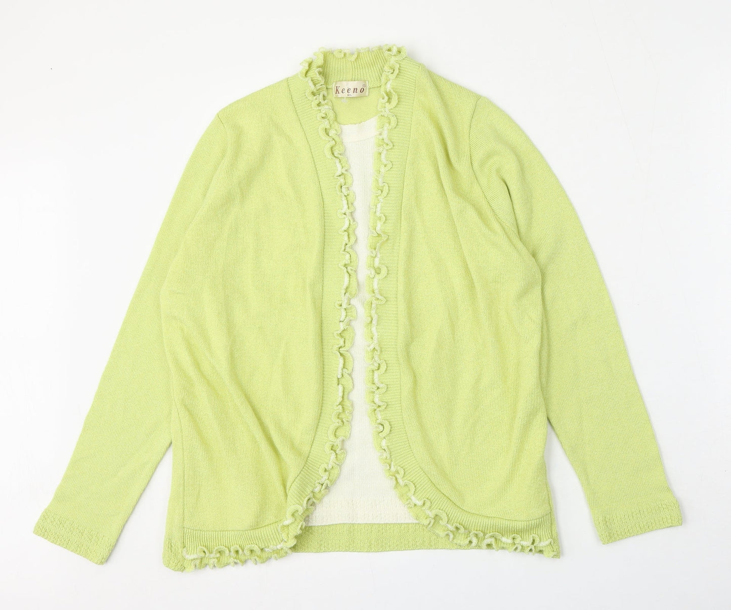 Womens UK Size M Keeno Green Cardigan Jumper