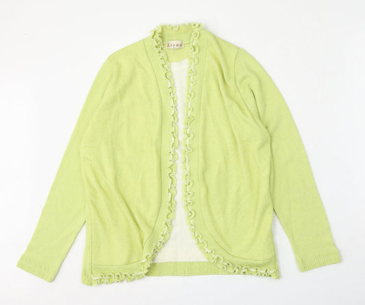Womens UK Size M Keeno Green Cardigan Jumper