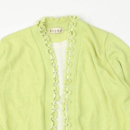 Womens UK Size M Keeno Green Cardigan Jumper