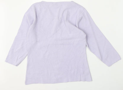 Womens UK Size S Carolyn Taylor Purple Pullover Jumper
