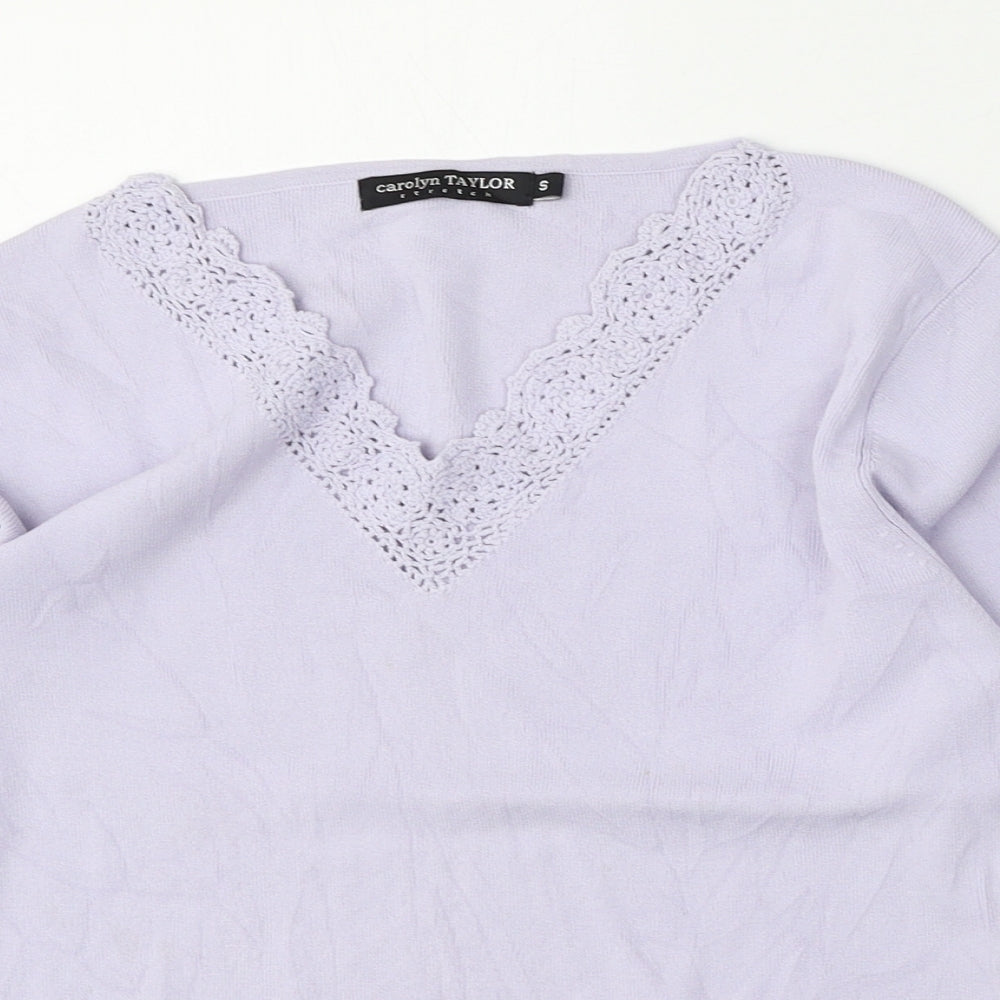 Womens UK Size S Carolyn Taylor Purple Pullover Jumper