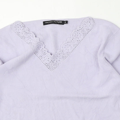 Womens UK Size S Carolyn Taylor Purple Pullover Jumper