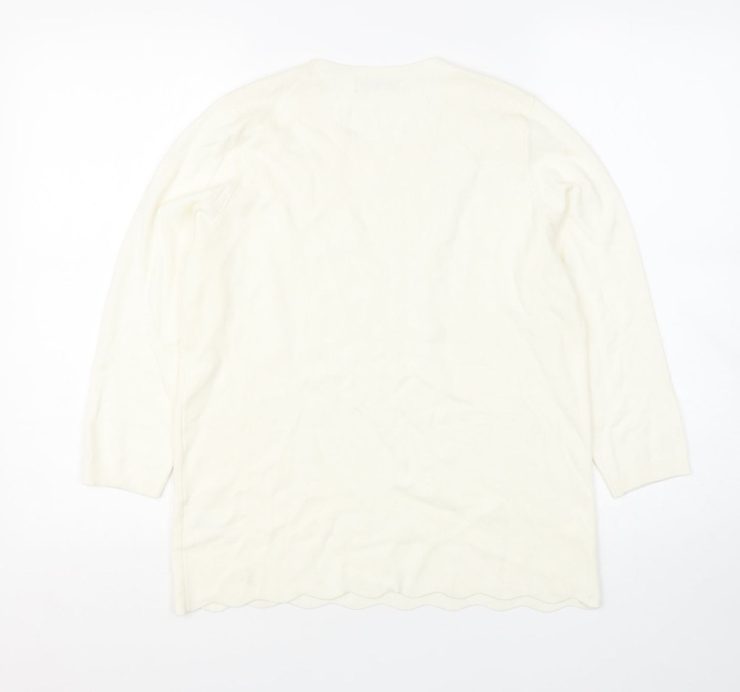 TU Womens Ivory Roll Neck  Viscose Pullover Jumper Size 14